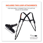 Squids 3132 Barcode Scanner Lanyard Harness, Large: 20" Arm Strap, 43" Lanyard Strap, Hi-Vis Lime