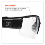 Skullerz Dagr Safety Glasses, Matte Gray Nylon Impact Frame, Anti-Fog Clear Polycarbonate Lens