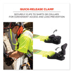 Squids 3155 Elastic Lanyard with Clamp, 2 lb Max Working Capacity, 18" to 48" Long, Lime