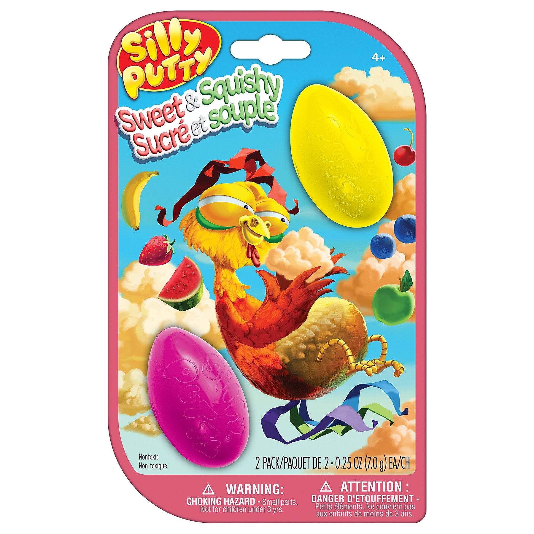 Crayola Silly Putty Sweet & Squishy Eggs, Assorted Colors, 2/Pack, 4 Packs/Bundle (BIN080993-4)