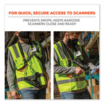 Squids 3138 Padded Barcode Scanner Lanyard Harness, 27" Arm Straps, 18.5" Lanyard, Black/Orange/Gray