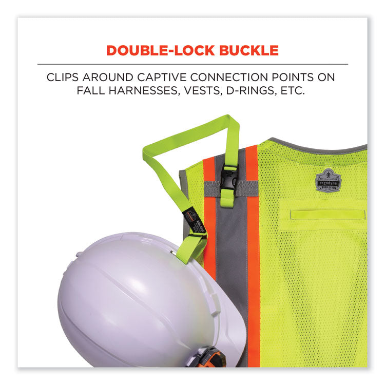 Squids 3150 Elastic Lanyard with Buckle, 2 lb Max Working Capacity, 18" to 48" Long, Lime