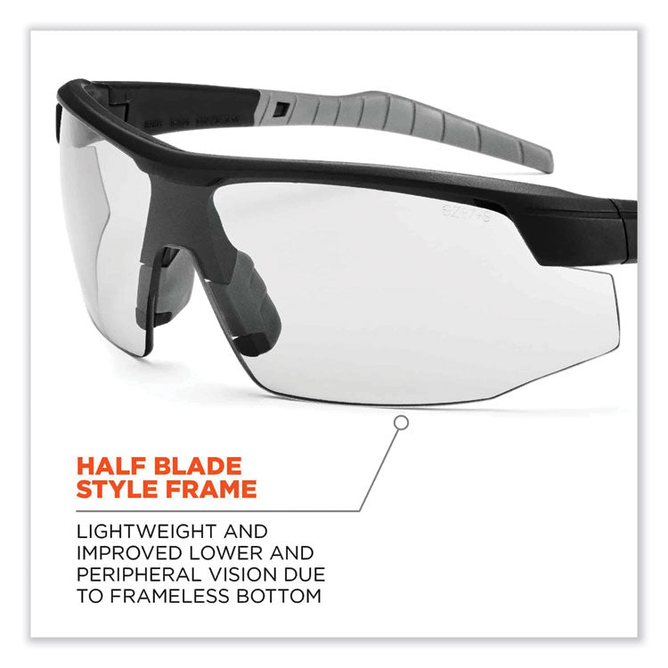 Skullerz Skoll Safety Glasses, Black Nylon Impact Frame, Anti-Fog, Indoor/Outdoor Polycarbonate Lens
