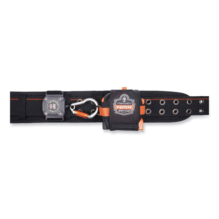 Squids 3002 Retractable Lanyard with Carabiner + Belt-Loop Anchor, 2 lb Max Working Capacity, 6" to 48" Long, Gray