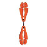 Squids 3420 Dual Clip Swivel Glove Clip Holder, 1 x 0.6 x 5.5, Acetal Copolymer, Orange, 100/Pack
