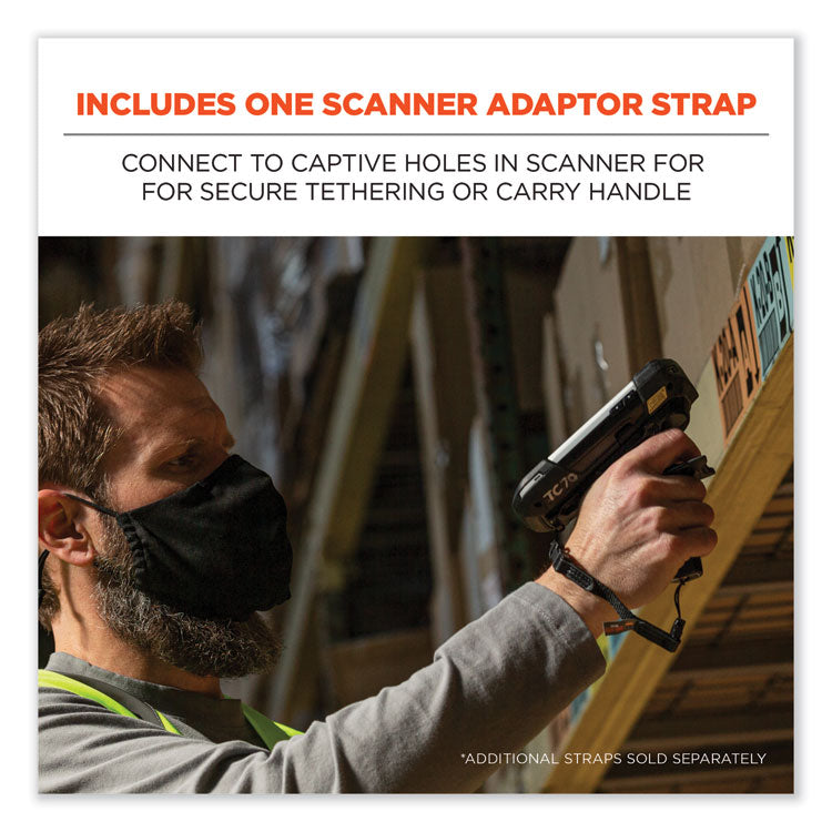 Squids 3135 Barcode Scanner Belt with Hook + Adaptor Strap, Large: 48" to 80" Long, Black