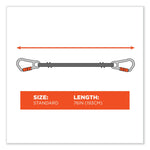 Squids 3149 Tool Lanyard with XL + Swivel Carabiners, 80 lb Max Work Capacity, 76" Long, Orange/Black