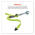 Squids 3155 Elastic Lanyard with Clamp, 2 lb Max Working Capacity, 18" to 48" Long, Lime
