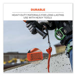 Squids 3148 Tool Lanyard with XL Carabiner + Threaded Loop, 80 lb Max Working Capacity, 76" Long, Orange/Black