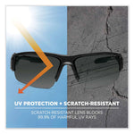 Skullerz Dagr Safety Glasses, Black Nylon Impact Frame, Anti-Fog Smoke Polycarbonate Lens