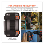 Squids 5543 Handheld Barcode Scanner Mount Holder with Fastener Straps, 2 Compartments, 3.5 x 1.5 x 6.3, Gray