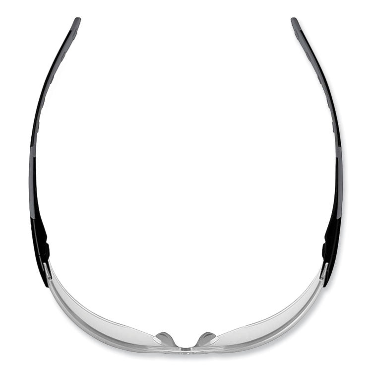 Skullerz Saga Frameless Safety Glasses, Black Nylon Impact Frame, Anti-Fog Clear Polycarbonate Lens