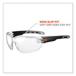 Skullerz Vali Frameless Safety Glasses, Black Nylon Impact Frame, Anti-Fog Clear Polycarbonate Lens