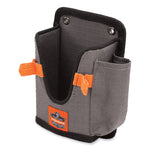 Squids 5543 Handheld Barcode Scanner Mount Holder with Fastener Straps, 2 Compartments, 3.5 x 1.5 x 6.3, Gray
