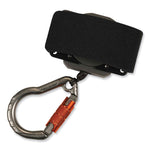 Squids 3002 Retractable Lanyard with Carabiner + Belt-Loop Anchor, 2 lb Max Working Capacity, 6" to 48" Long, Gray