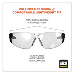 Skullerz Saga Frameless Safety Glasses, Black Nylon Impact Frame, Indoor/Outdoor Polycarbonate Lens