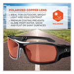 Skullerz Odin Safety Glasses, Black Nylon Impact Frame, Polarized Copper Polycarbonate Lens