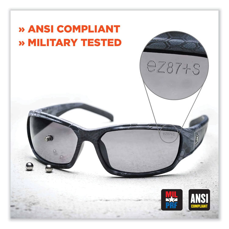 Skullerz Odin Safety Glasses, Kryptek Highlander Nylon Impact Frame, Anti-Fog Clear Lens