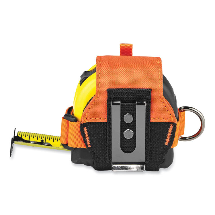Squids 3770 Belt Clip Tape Measure Holder, Large, 3.62 x 7.25 x 2.5, Polyester, Orange