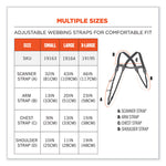 Squids 3132 Barcode Scanner Lanyard Harness, Small: 13" Arm Strap, 32" Long Lanyard Strap, Black