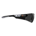 Skullerz Saga Frameless Safety Glasses, Black Nylon Impact Frame, Anti-Fog Smoke Polycarbonate Lens