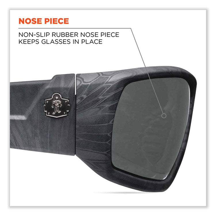 Skullerz Odin Safety Glasses, Kryptek Highlander Nylon Impact Frame, Polarized Smoke Lens