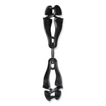 Squids 3420 Dual Clip Swivel Glove Clip Holder, 1 x 0.6 x 5.5, Acetal Copolymer, Black, 100/Pack