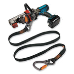 Squids 3139 Tool Lanyard with 2 Locking Swivel Carabiners, 40 lb Max Working Capacity, 76" Long, Black/Orange