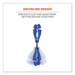 Squids 3420 Dual Clip Swivel Glove Clip Holder, 1 x 0.6 x 5.5, Acetal Copolymer, Blue, 100/Pack