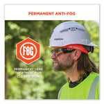 Skullerz Saga Frameless Safety Glasses, Black Nylon Impact Frame, Anti-Fog Smoke Polycarbonate Lens