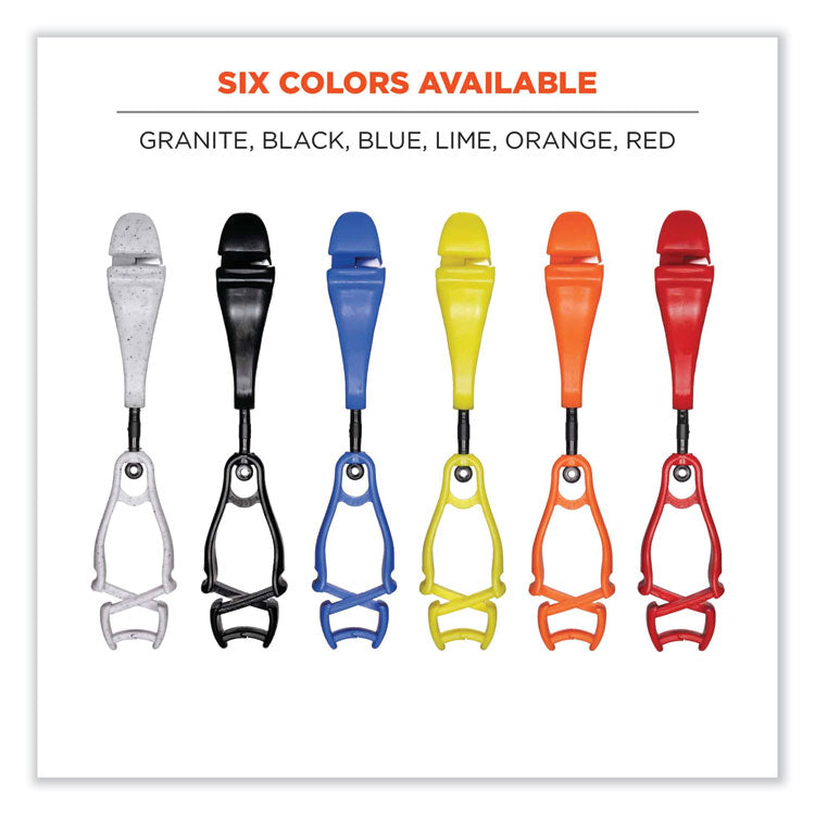 Squids 3420 Dual Clip Swivel Glove Clip Holder, 1 x 0.6 x 5.5, Acetal Copolymer, Blue, 100/Pack