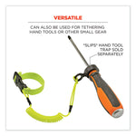 Squids 3157 Coiled Lanyard with Buckle, 2 lb Max Working Capacity, 12" to 48" Long, Lime