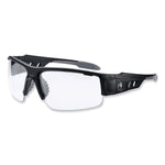 Skullerz Dagr Safety Glasses, Matte Black Nylon Impact Frame, Anti-Fog Clear Polycarbonate Lens