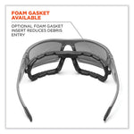 Skullerz Odin Safety Glasses, Matte Gray Nylon Impact Frame, Indoor/Outdoor Polycarbonate Lens