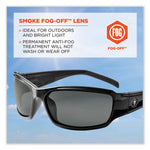 Skullerz Thor Safety Glasses, Black Nylon Impact Frame, Anti-Fog Smoke Polycarbonate Lens