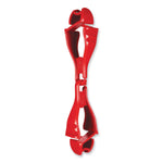 Squids 3400 Dual Clip Glove Clip Holder, 1 x 1 x 6.5, Acetal Copolymer, Red, 100/Pack