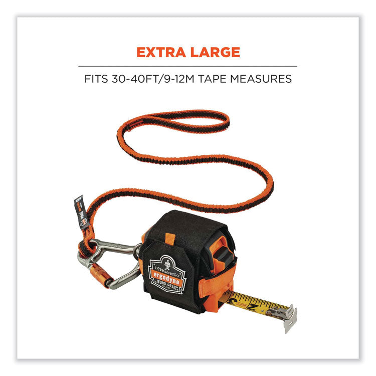 Squids 3770 Belt Clip Tape Measure Holder, X-Large, 3.62 x 7.25 x 2.5, Polyester, Black