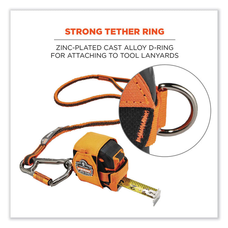 Squids 3770 Belt Clip Tape Measure Holder, Large, 3.62 x 7.25 x 2.5, Polyester, Orange