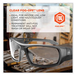 Skullerz Odin Safety Glasses, Matte Black Nylon Impact Frame, Anti-Fog Clear Polycarbonate Lens