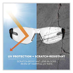 Skullerz Saga Frameless Safety Glasses, Black Nylon Impact Frame, Anti-Fog Clear Polycarbonate Lens