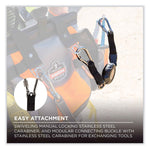 Squids 3000 Retractable Tool Lanyard with Carabiner Anchor, 1 lb Working Capacity, 48" Long, Black