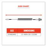 Squids 3158 Coiled Lanyard with Clamp, 2 lb Max Working Capacity, 12" to 48" Long, Lime