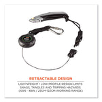 Squids 3001 Retractable Tool Lanyard with Choking-Loop Tool Tether + Carabiner Anchor, 2 lb Max Working Capacity, 48" Long