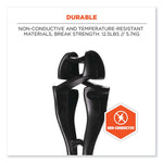 Squids 3420 Dual Clip Swivel Glove Clip Holder, 1 x 0.6 x 5.5, Acetal Copolymer, Black, 100/Pack