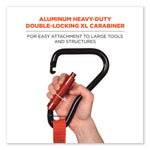 Squids 3149 Tool Lanyard with XL + Swivel Carabiners, 80 lb Max Work Capacity, 76" Long, Orange/Black