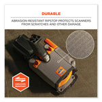 Squids 5543 Handheld Barcode Scanner Mount Holder with Fastener Straps, 2 Compartments, 3.5 x 2.5 x 7.3, Gray