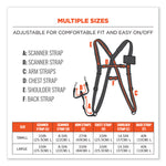 Squids 3138 Padded Barcode Scanner Lanyard Harness, 33" Arm Strap s,18.5" Lanyard ,Black/Orange/Gray