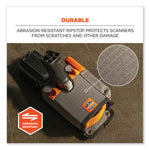 Squids 5543 Handheld Barcode Scanner Mount Holder with Fastener Straps, 2 Compartments, 3.5 x 1.5 x 6.3, Gray