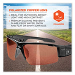 Skullerz Dagr Safety Glasses, Black Nylon Impact Frame, Polarized Copper Polycarbonate Lens