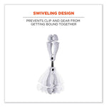 Squids 3420 Dual Clip Swivel Glove Clip Holder, 1 x 0.6 x 5.5, Acetal Copolymer, Granite, 100/Pack